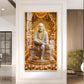 Om Sai Ram Glass Finish Vertical Wall Art