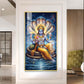 Lord Vishnu On Sheshnag Glass Finish Vertical Wall Art