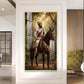 Maratha Shivaji Maharaj Glass Finish Vertical Wall Art