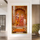 Decorative Radha Krishna Glass Finish Vertical Wall Art