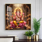 Ganapathi Glass Finish Square Wall Art