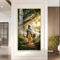 Lord Krishna Ji Glass Finish Vertical Wall Art