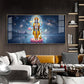 Vishnu Bhagwan Divine Universe Glass Finish Horizontal Wall Art