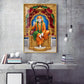 Sai Baba Religious Glass Finish Vertical Wall Art