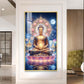 Namo Buddhay Glass Finish Vertical Wall Art