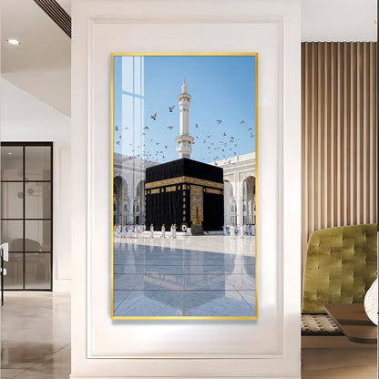 Mecca Glass Finish Vertical Wall Art