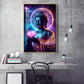Divine Blessings Of Buddha Glass Finish Vertical Wall Art