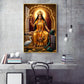 Goddess Baglamukhi Glass Finish Vertical Wall Art