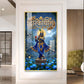 Lord Dwarkadhish Glass Finish Vertical Wall Art