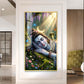 Lord Shiva Glass Finish Vertical Wall Art