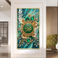 Islamic Muhammad With Flowers Glass Finish Vertical Wall Art
