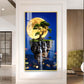 Dreamy Waterfall Escape Glass Finish Vertical Wall Art