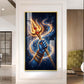 Lord Shiv Ji Trishul Glass Finish Vertical Wall Art
