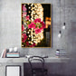 Pink Bougainvillea Flowers Glass Finish Vertical Wall Art