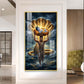 Lord Krishna with Vasudeva Glass Finish Vertical Wall Art