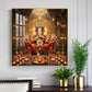 Hindu God Ganpati Ji Glass Finish Square Wall Art