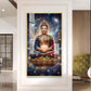 Tranquil Buddha Glass Finish Vertical Wall Art
