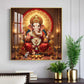 Hindu God Ganesha Ji Glass Finish Square Wall Art