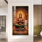 Hindu God Hanuman Ji Glass Finish Vertical Wall Art