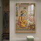 Krishna Sudama Glass Finish Vertical Wall Art