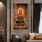Hindu God Hanuman Ji Glass Finish Vertical Wall Art