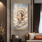 Ganpati Bappa Maurya Glass Finish Vertical Wall Art