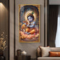 Little Kanha With Calf Glass Finish Vertical Wall Art