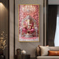 Divine Lord Ganesh Glass Finish Vertical Wall Art