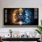 Trimurti Brahma, Vishnu, & Shiva Glass Finish Horizontal Wall Art