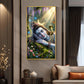 Lord Shiva Glass Finish Vertical Wall Art