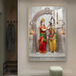 Lord Shiva & Goddess Parvati Glass Finish Vertical Wall Art