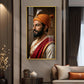 Maratha Chatrapati Shivaji Maharaj Glass Finish Vertical Wall Art
