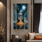 God Shree Krishna Glass Finish Vertical Wall Art
