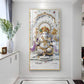 Lord Ganesha Ji Glass Finish Vertical Wall Art