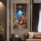 Chhatrapati Shivaji Maharaj WIth Lord Shiva Glass Finish Vertical Wall Art