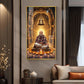 Baba Neemkaroli Glass Finish Vertical Wall Art
