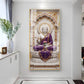 Elegant Gautam Buddha Glass Finish Vertical Wall Art
