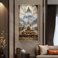 Lord Shiva Shivlingam Glass Finish Vertical Wall Art