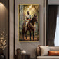 Maratha Shivaji Maharaj Glass Finish Vertical Wall Art