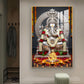 Hindu Deity Lord Ganesha Glass Finish Vertical Wall Art