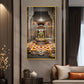 Divine Omkareshwar Jyotirlinga Glass Finish Vertical Wall Art