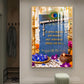 Sacred Krishna Mantra Glass Finish Vertical Wall Art
