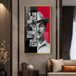 Bhagat Singh Glass Finish Vertical Wall Art