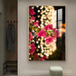 Pink Bougainvillea Flowers Glass Finish Vertical Wall Art