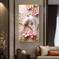 Pink Paradise Pair Glass Finish Vertical Wall Art