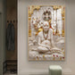 Swami Samarth Glass Finish Vertical Wall Art