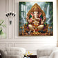Jai Ganesh Deva Glass Finish Square Wall Art