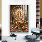 Jai Ganapathi Deva Glass Finish Vertical Wall Art