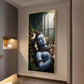Hindu Deity Shiva Glass Finish Vertical Wall Art