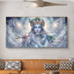 Lord Krishna Eternal Devotion Glass Finish Horizontal Wall Art